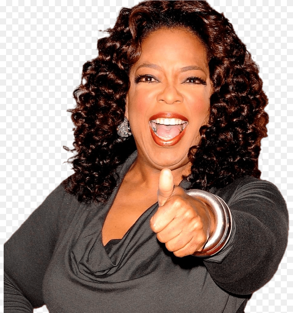 Oprah Winfrey Thumbs Up, Adult, Person, Head, Happy Free Png