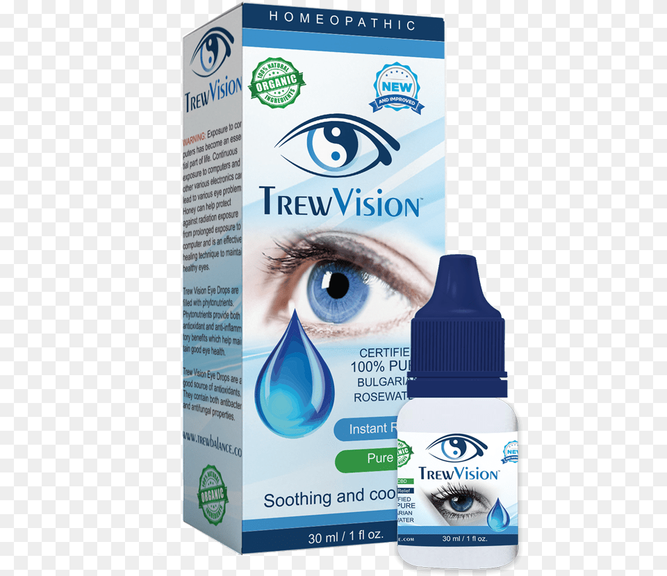 Optic Nerve Eye Drops, Cosmetics, Bottle, Face, Head Free Png Download