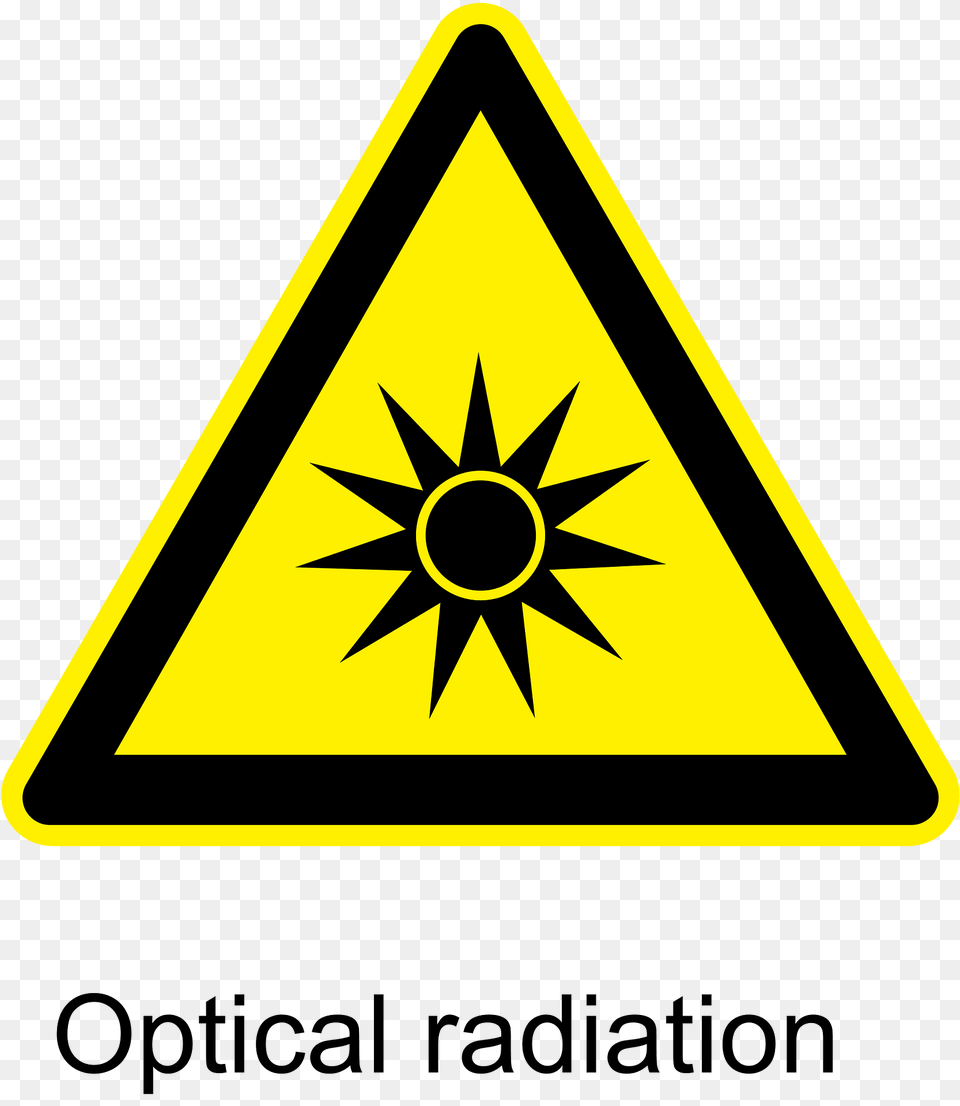 Optical Radiation Warning Sign Clipart, Symbol, Triangle Png