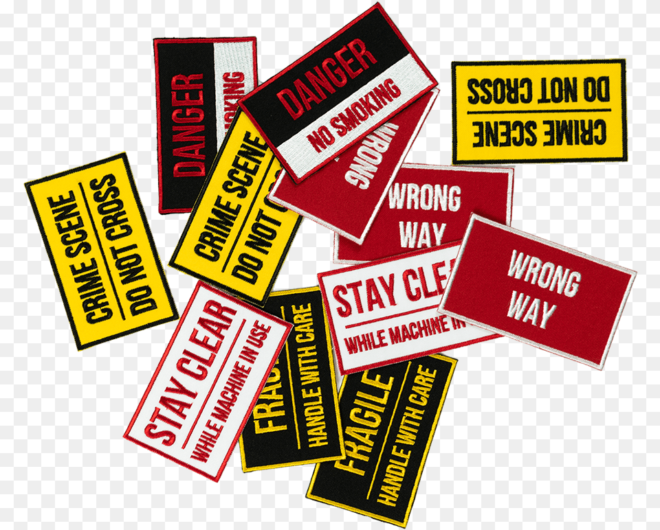 Optimized Gud Street Warning Patch Set Face Colorfulness, Advertisement, Paper, Poster, Sign Png Image