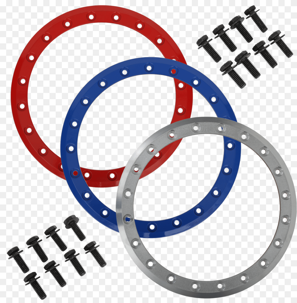 Optional Color Rings In Red Blue And Raw Finish For Circle, Machine, Spoke, Wheel, Screw Free Png Download