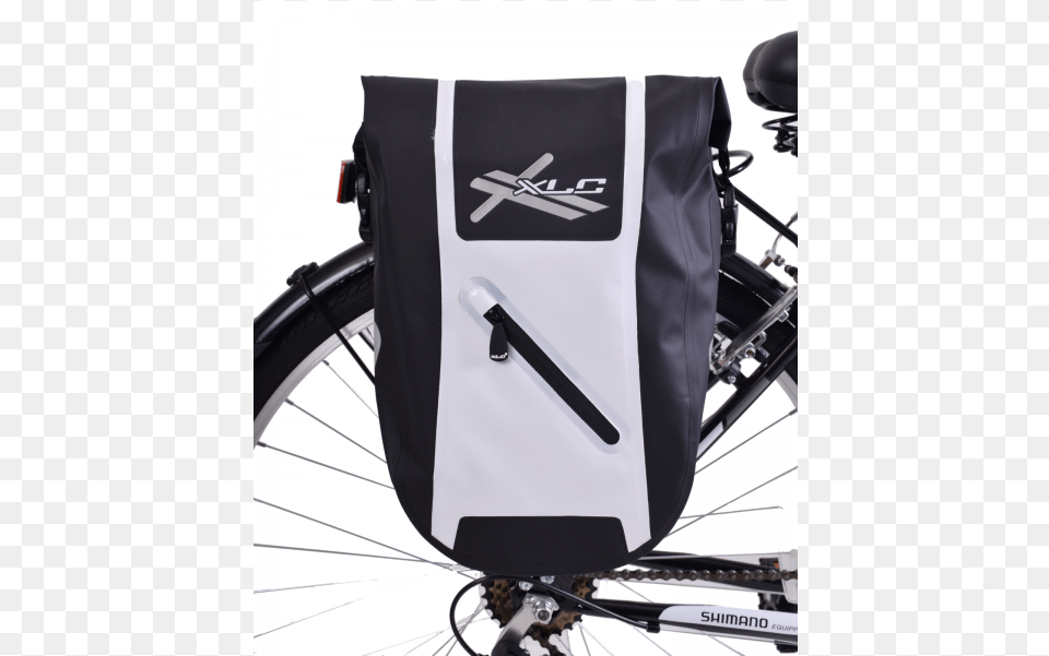 Or 30l Xlc Low Rider Waterproof Bike Pannier Roll Xlc Waterproof Panniers Black And White 15 Litres, Bag, Bicycle, Transportation, Vehicle Png Image