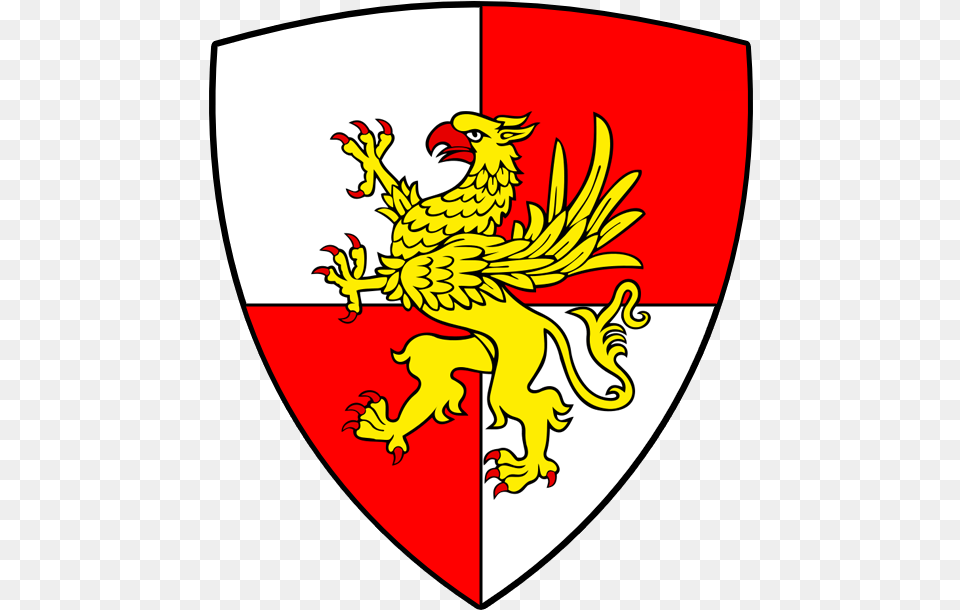 Or Griffin On Gules And Argent Griffin On Shield, Armor, Animal, Bird Png Image