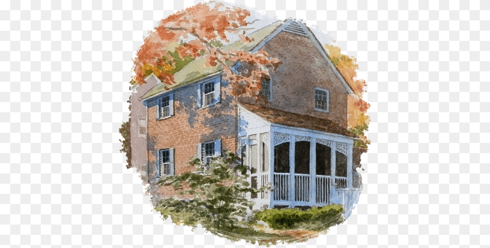 Or Maybe You Are Moving And Would Like A Memento Of House Watercolor, Architecture, Porch, Neighborhood, Housing Free Png Download