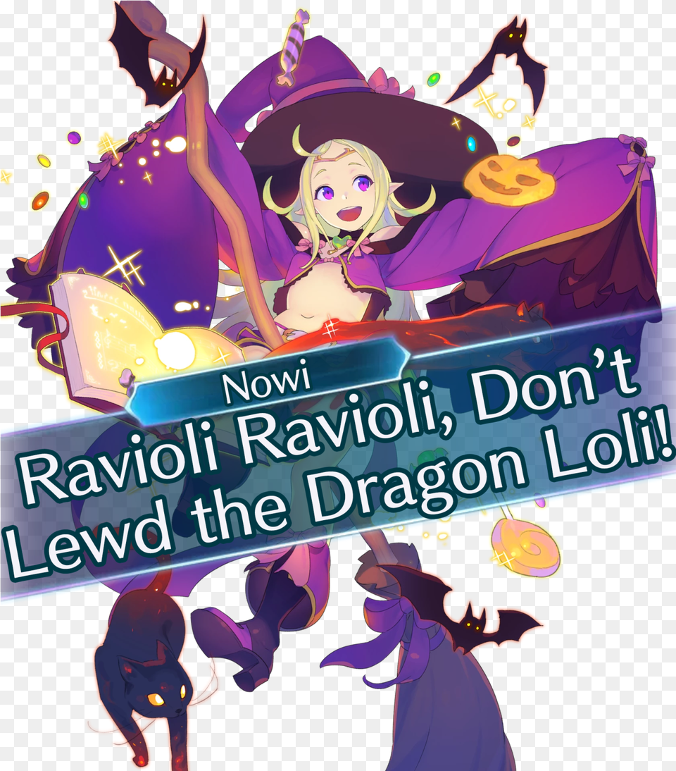 Or Normal Nowi Saying Ravioli Fire Emblem Heroes Nowi Halloween, Book, Publication, Purple, Comics Free Png Download