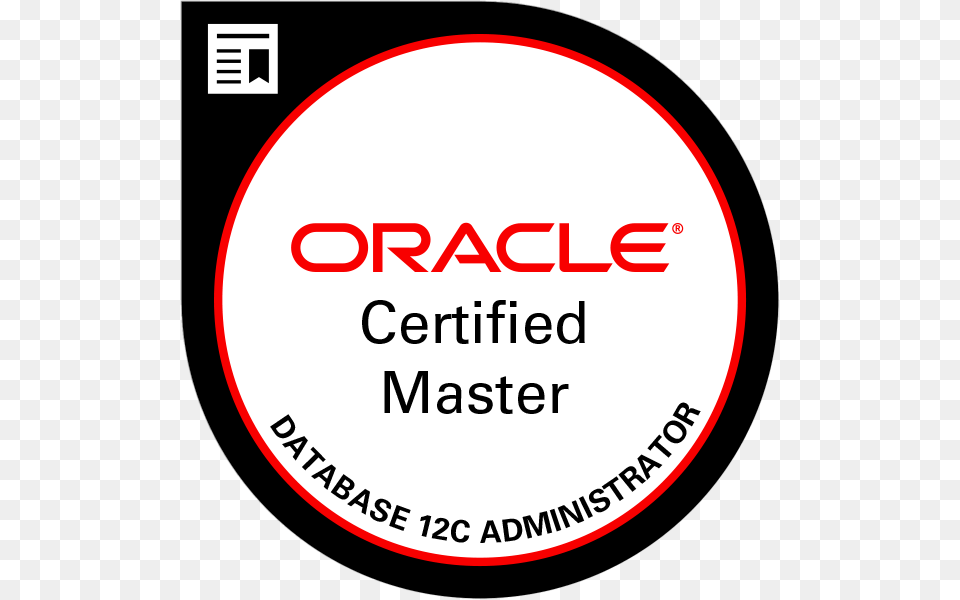 Oracle Database 12c Administrator Certified Master Oracle, Sticker, Disk, Logo Free Png Download