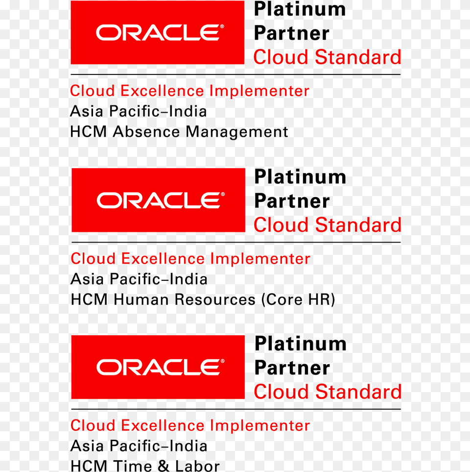 Oracle Platinum Partner, Text Free Png Download