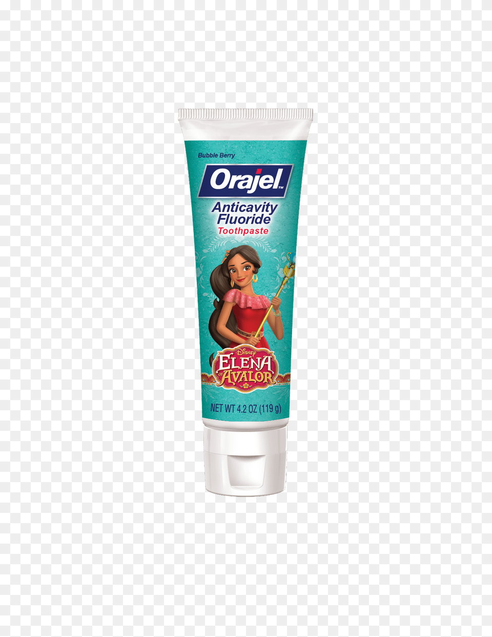 Orajel Kids Fluoride Toothpaste Elena Of Avalor, Bottle, Lotion, Adult, Person Free Png