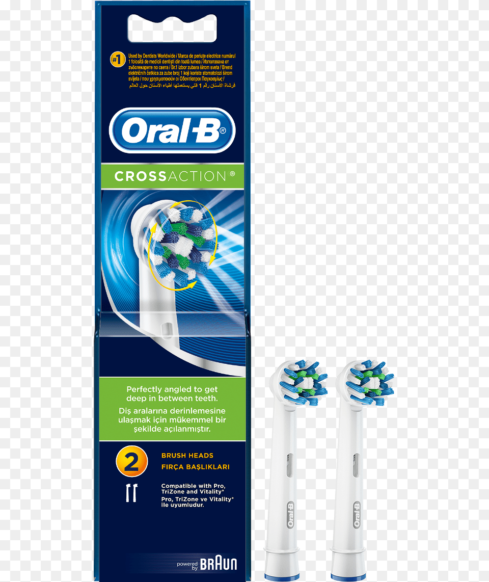 Oral B Power Refills Cross Action Download Oral B Eb50, Brush, Device, Tool, Toothbrush Png