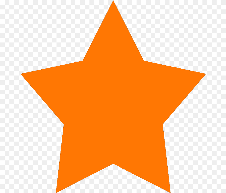Orange 5 Pointed Star Shape Orange Star, Star Symbol, Symbol Free Transparent Png