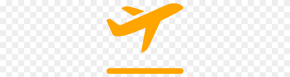 Orange Airplane Takeoff Icon, Art Free Transparent Png