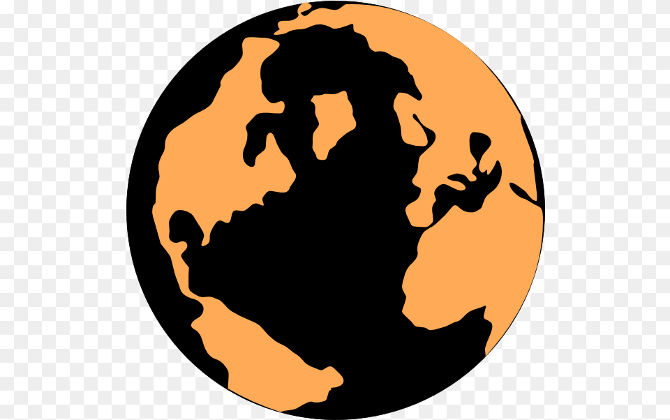 Orange And Black Globe Clip Art Vector Clip World Is A Rainbow, Astronomy, Outer Space, Planet, Person Free Png