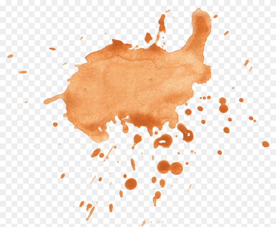 Orange And Black Watercolor, Stain, Person Free Png Download