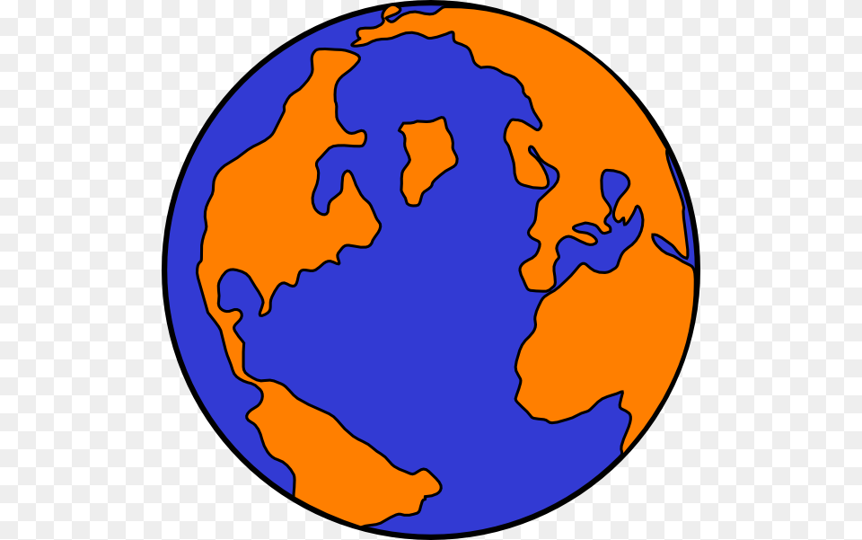 Orange And Blue Globe Clip Art For Web, Astronomy, Outer Space, Planet, Earth Png