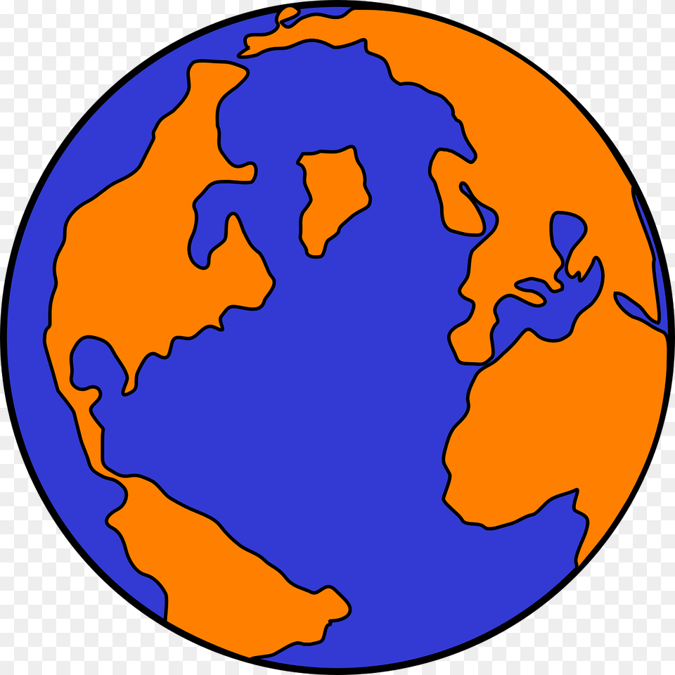 Orange And Blue Globe Clipart Orange And Blue Globe, Astronomy, Outer Space, Planet, Earth Free Png Download