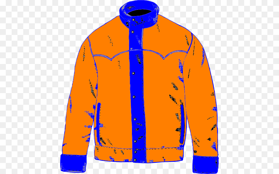 Orange And Blue Jacket, Clothing, Coat, Hoodie, Knitwear Png