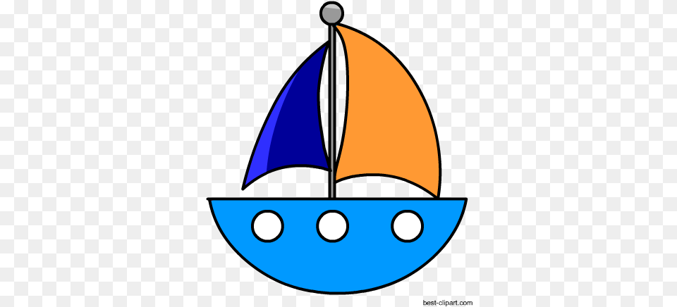 Orange And Blue Sail Boat Clip Art Image Blue Boats Clip Art, Sailboat, Transportation, Vehicle, Astronomy Free Transparent Png