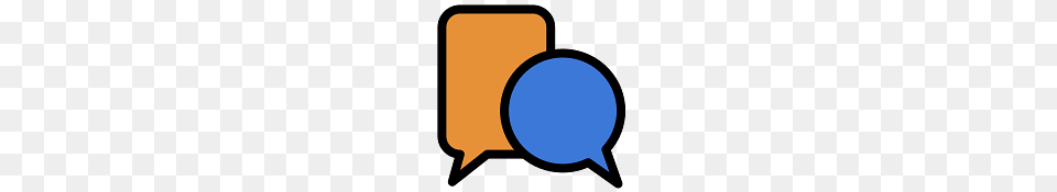 Orange And Blue Speech Bubbles, Balloon, Device, Grass, Lawn Free Png Download