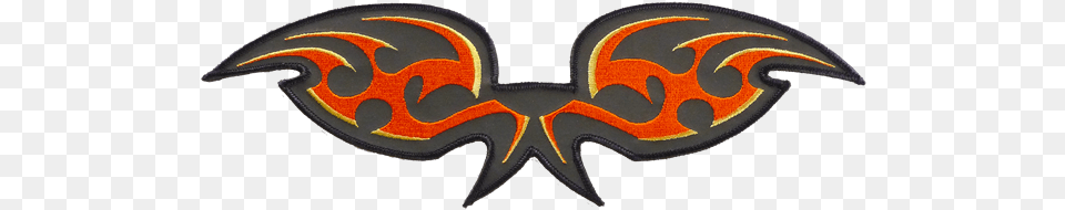 Orange And Gold Wings Reflective Embroidered Patch Illustration, Logo, Symbol, Emblem, Animal Png