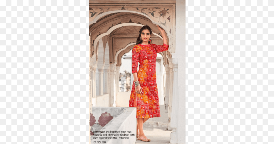 Orange And Yellow Kurti, Adult, Clothing, Dress, Female Png