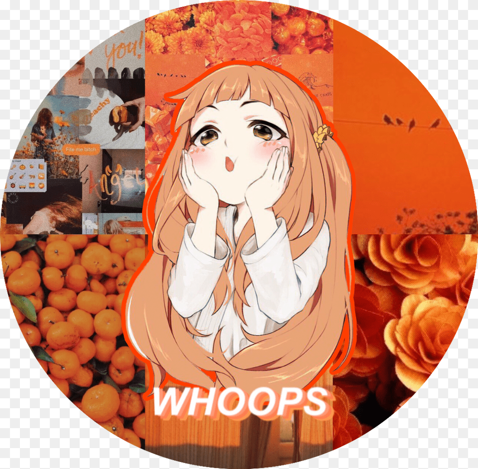 Orange Anime Icon, Adult, Person, Female, Woman Free Png