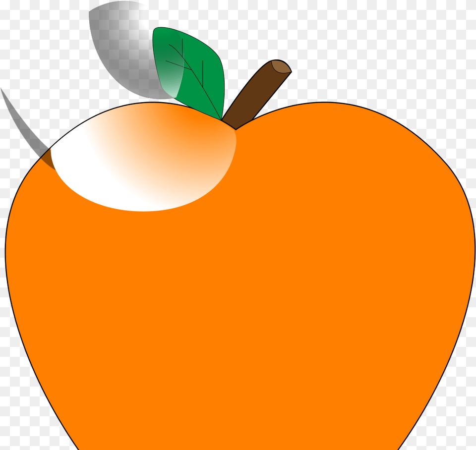 Orange Apple Svg Vector Clip Art Svg Clipart Apple, Produce, Plant, Food, Fruit Free Transparent Png