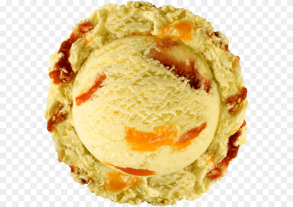 Orange Apricot Ice Cream, Dessert, Food, Ice Cream, Bread Png