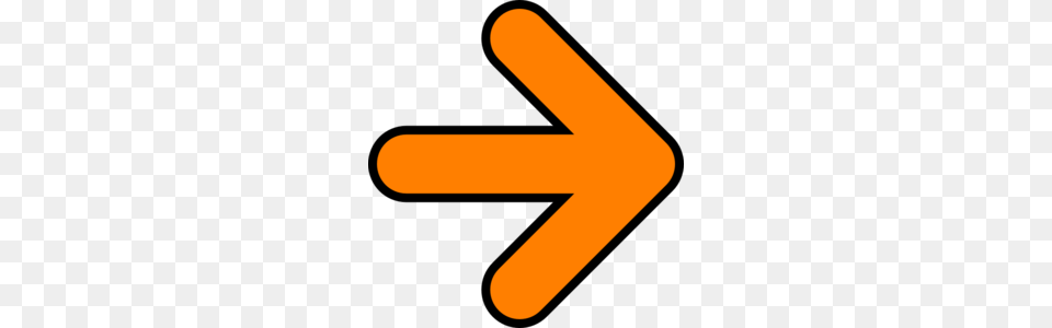 Orange Arrow Clip Art, Sign, Symbol, Road Sign Png Image