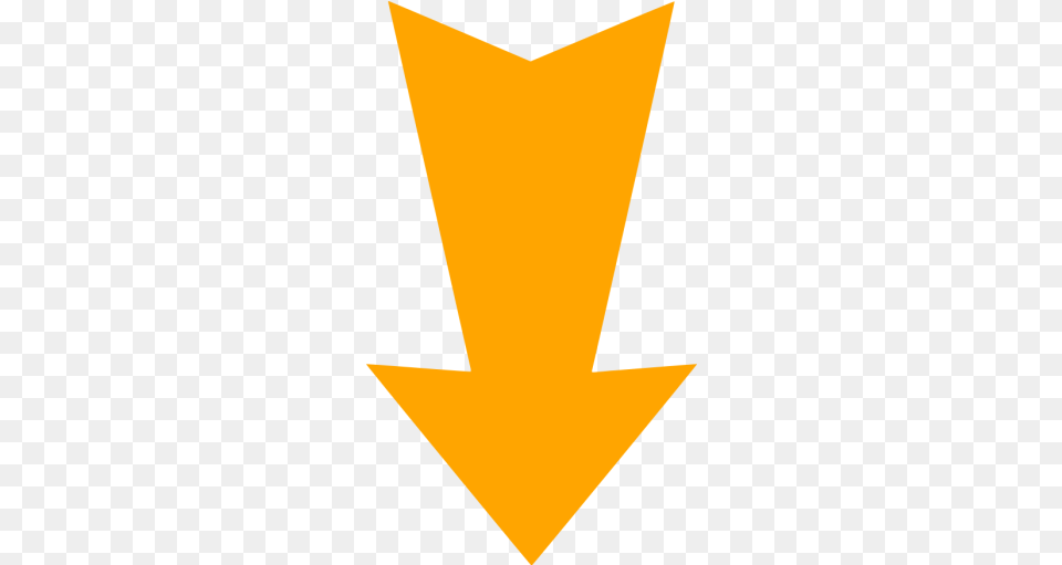 Orange Arrow Down 4 Icon Green Down Arrow, Symbol, Logo Free Transparent Png