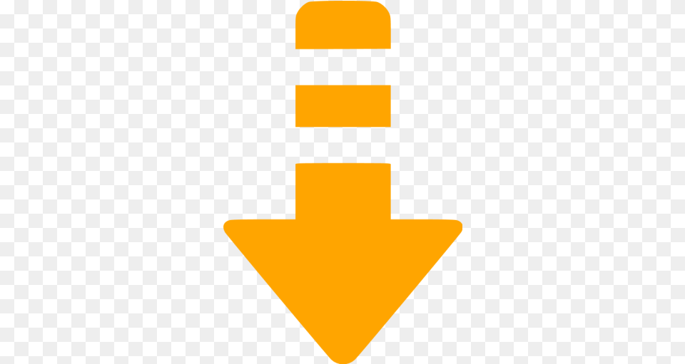 Orange Arrow Down 6 Icon Arrow Pointing Down Gif, Clothing, Hat, Symbol Free Png Download