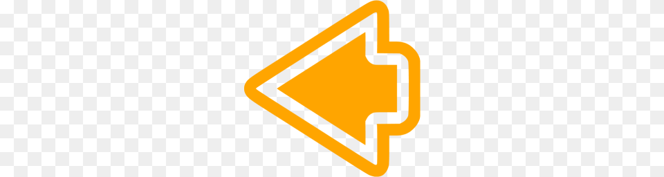 Orange Arrow Left Icon, Art Png