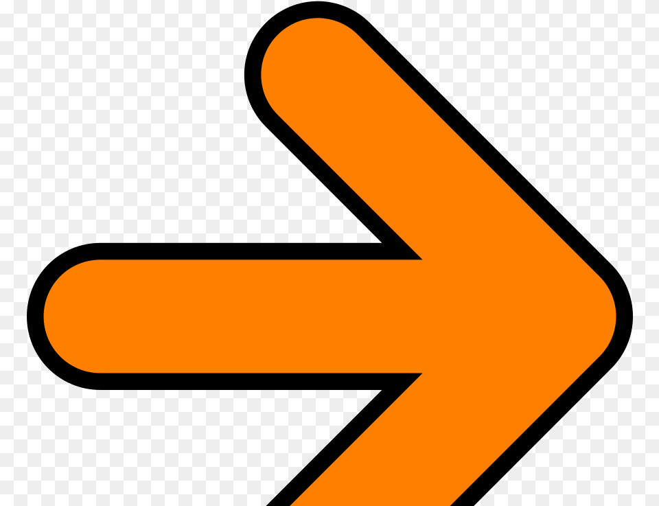 Orange Arrow Svg Clip Art For Web Clip Art, Sign, Symbol, Road Sign Free Png