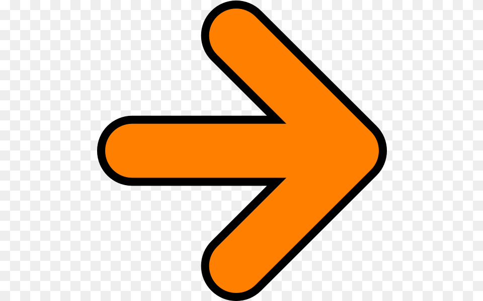 Orange Arrow Transparent Background, Sign, Symbol, Road Sign Free Png