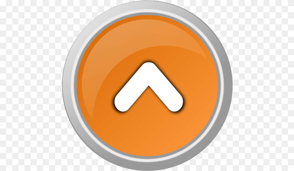 Orange Arrow Up Button Clip Art Vector Clip Circle, Sign, Symbol, Disk, Road Sign Free Transparent Png