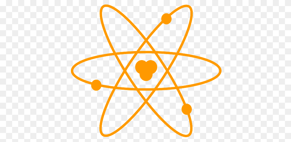 Orange Atom, Star Symbol, Symbol, Accessories, Jewelry Png Image