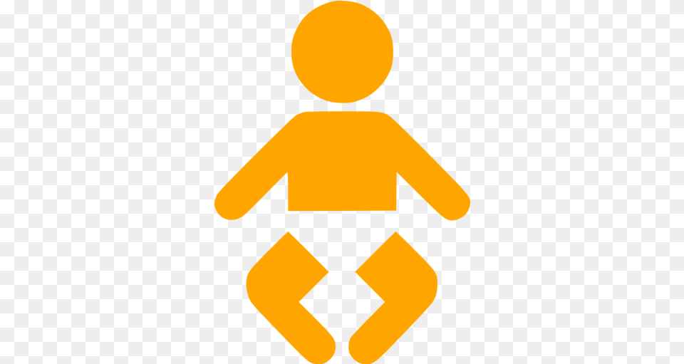 Orange Baby Icon Orange Baby Icons Baby Icon Aesthetic Purple, Sign, Symbol, Road Sign, Person Free Png Download