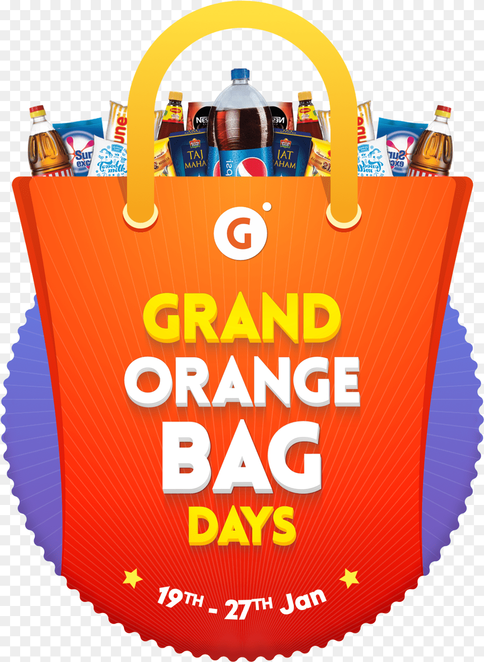 Orange Bag Days Large Demas E Divas, Tote Bag Free Png
