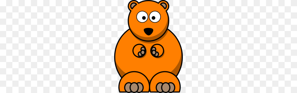 Orange Bear Cliparts, Animal, Mammal, Wildlife Png Image