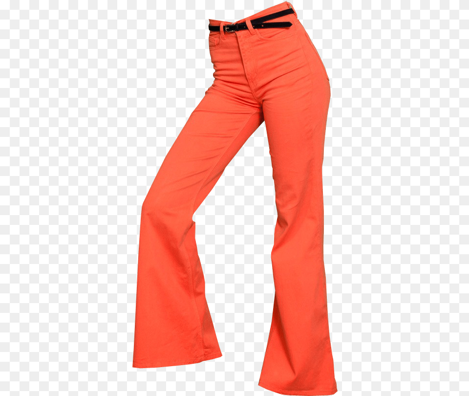 Orange Bell Bottom Jeans Retro Clothing Images Orange Bell Bottom Pants, Coat Free Png Download