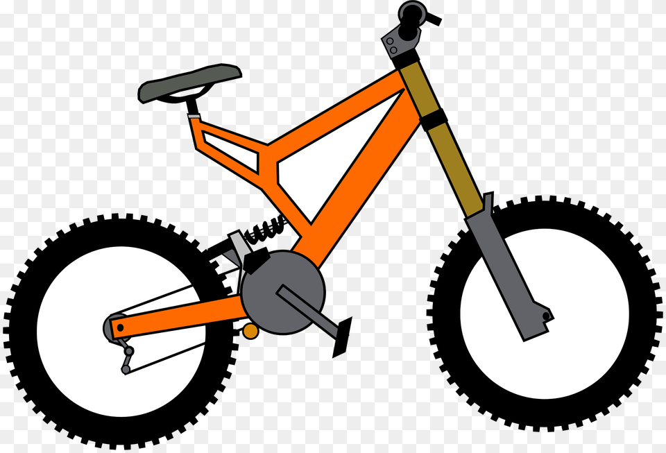 Orange Bike Clipart, Bicycle, Vehicle, Transportation, Device Free Transparent Png