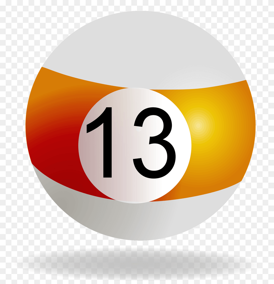 Orange Billiard Ball Clipart, Sphere, Number, Symbol, Text Free Png Download