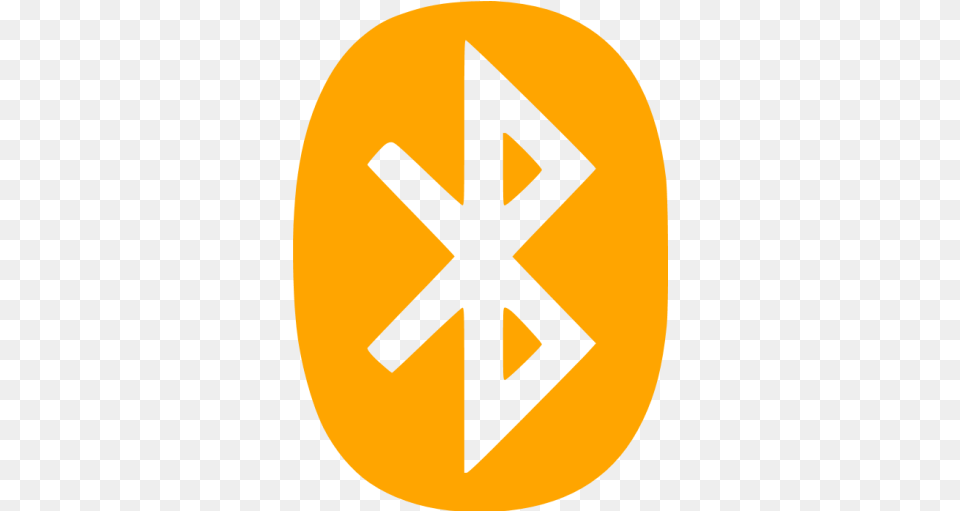 Orange Bluetooth Icon Number 3 In Yellow Circle, Sign, Symbol, Road Sign Free Png Download
