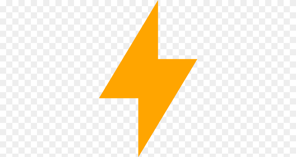 Orange Bolt Icon Orange Lightning Bolt Icons Red Bolt Icon, Star Symbol, Symbol, Triangle Png Image