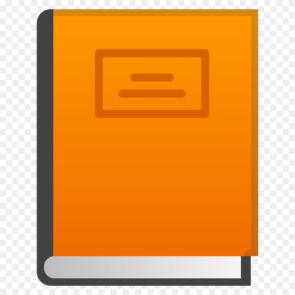 Orange Book Emoji Clipart, Text Free Png