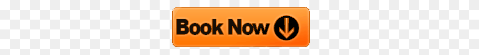 Orange Book Now Rectangle, Logo, Text Png