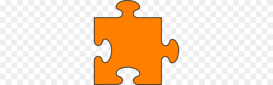 Orange Border Puzzle Piece Top Clip Art, Game, Jigsaw Puzzle Free Png Download