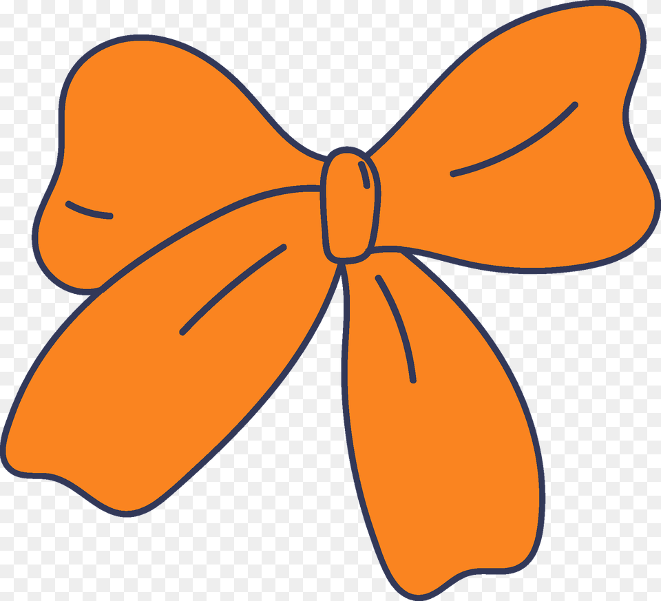 Orange Bow Clipart, Accessories, Plant, Petal, Formal Wear Png Image