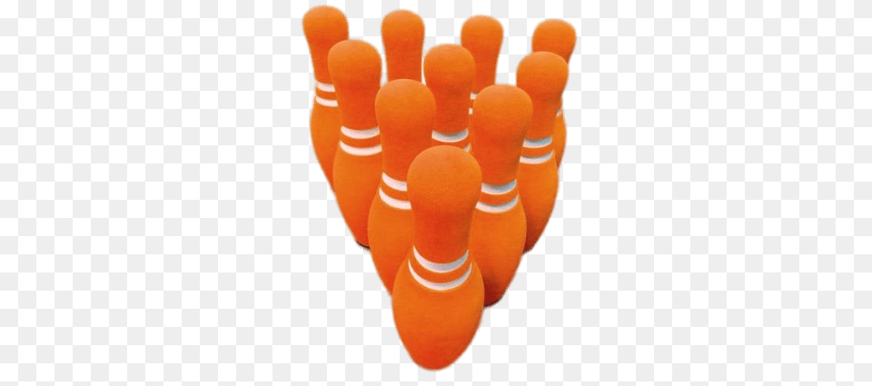 Orange Bowling Pin Set, Leisure Activities Png Image