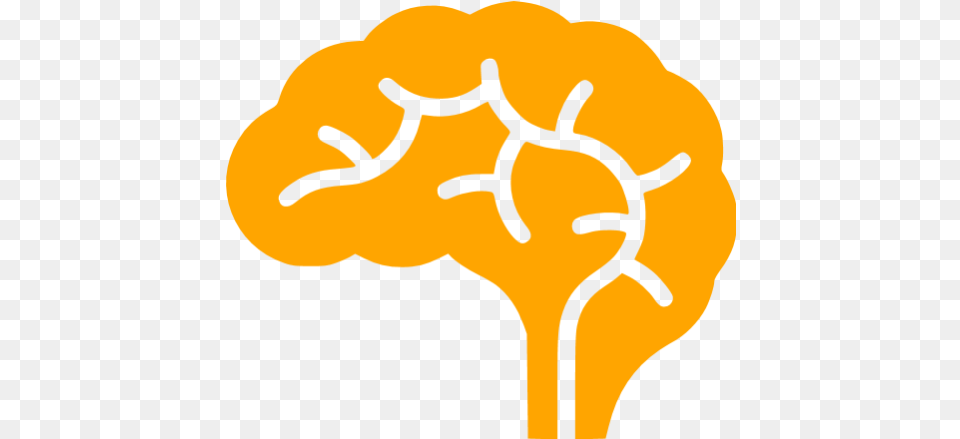 Orange Brain Icon Free Orange Brain Icons Brain Logo Black Transparent, Body Part, Hand, Person Png