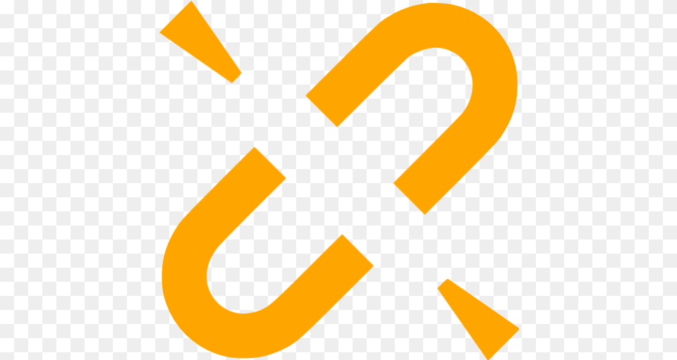 Orange Broken Link Icon Orange Link Icons Broken Link Icon Symbol, Sign Free Transparent Png